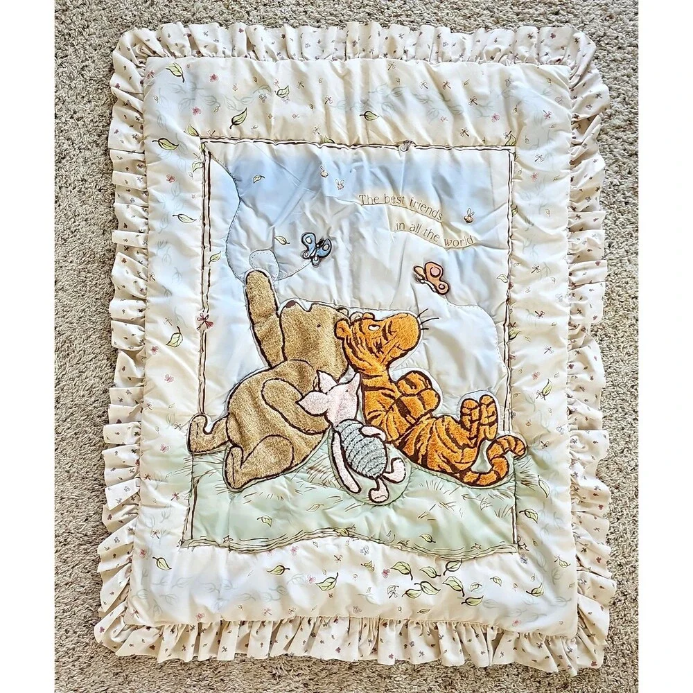 Disney Classic Pooh Crib Comforter Baby Blanket Nursery Wall Decor Piglet Tigger